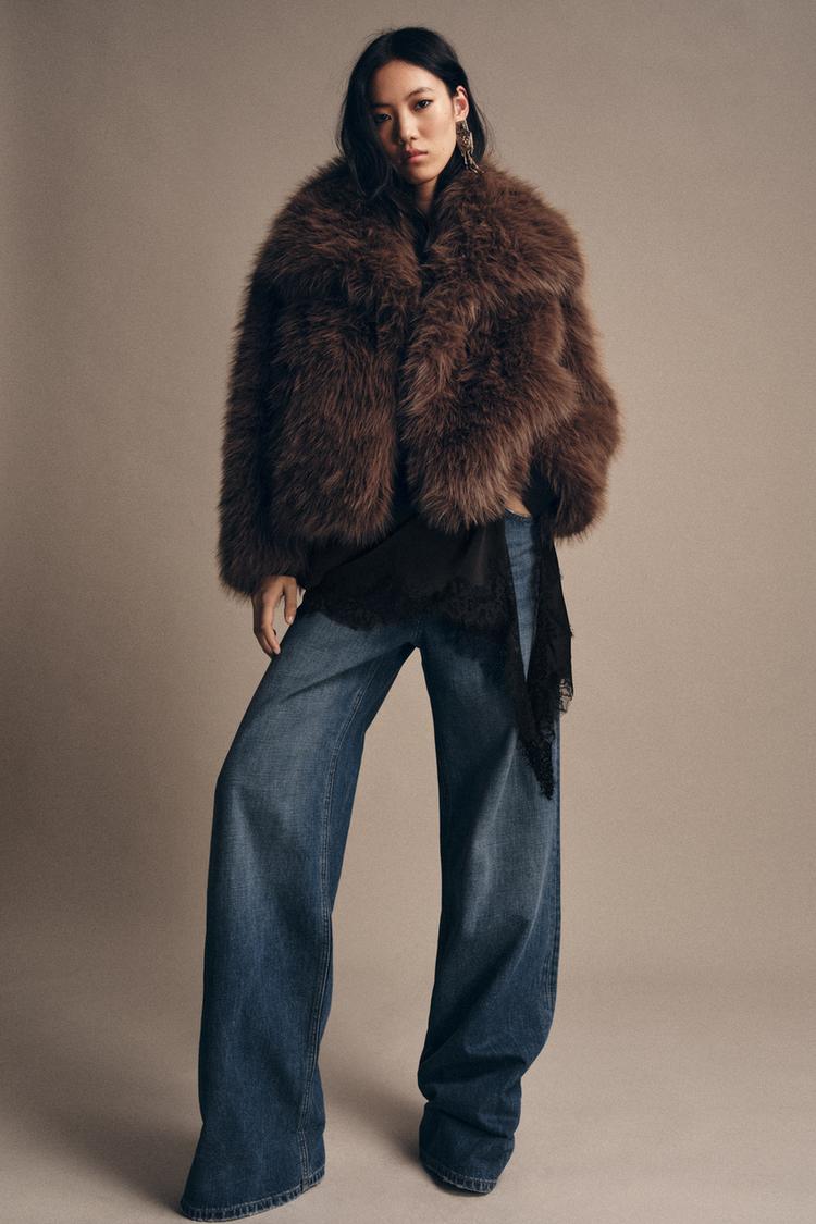 Veste effet fourrure douce