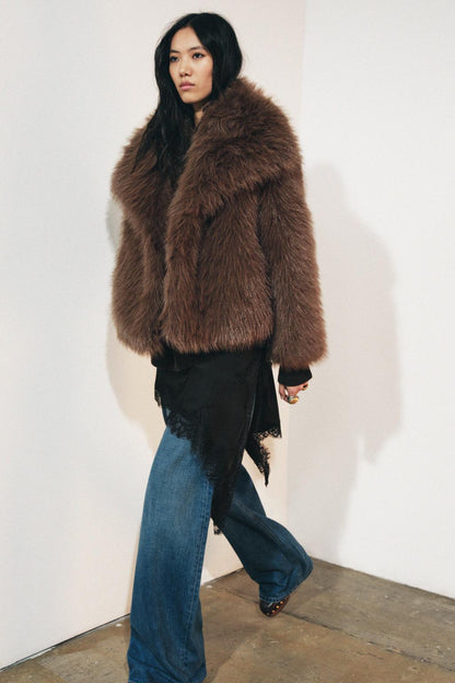 Veste effet fourrure douce
