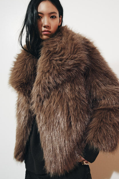 Veste effet fourrure douce
